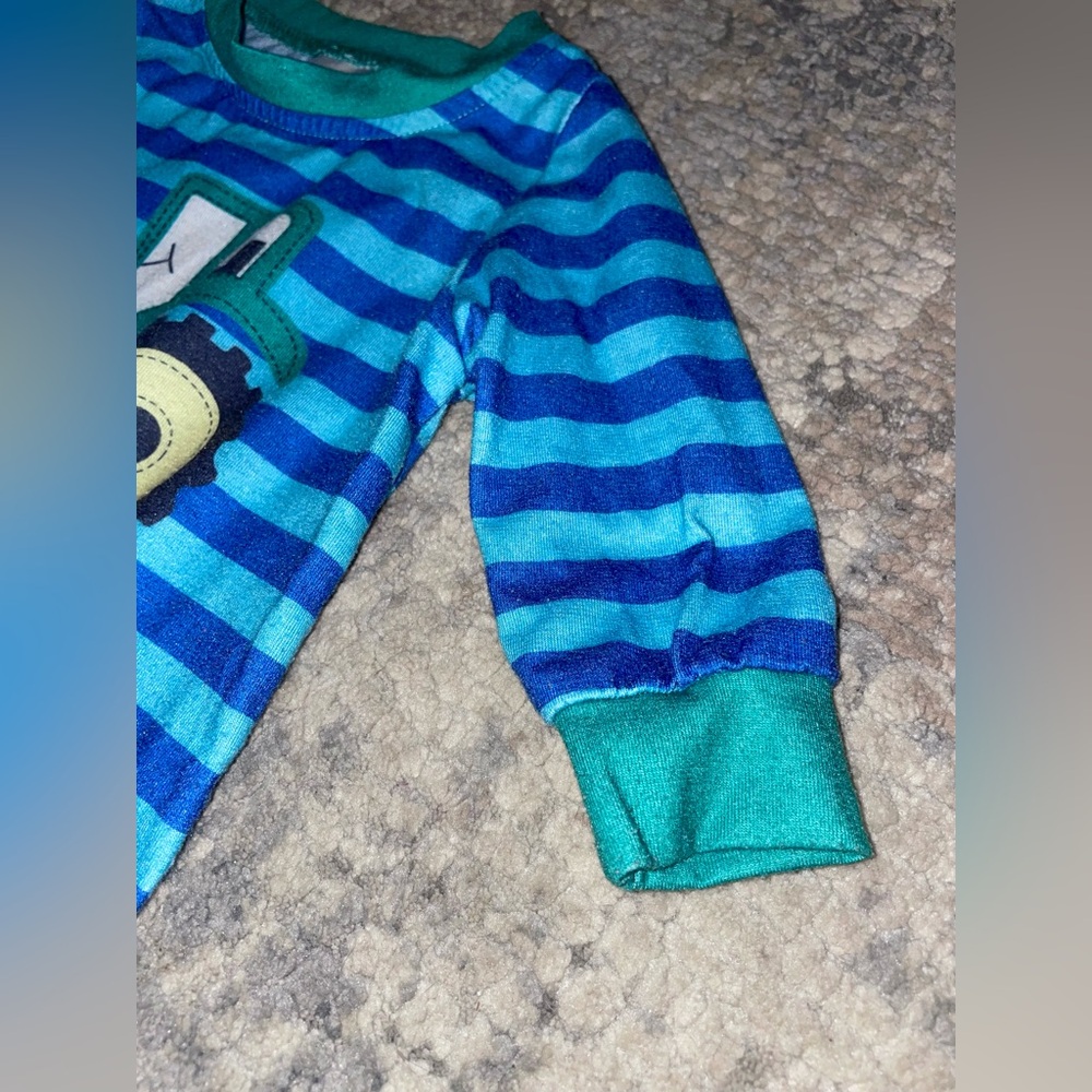 Tractor one piece striped jumpsuit size 3-6 months - Picture 4 of 4